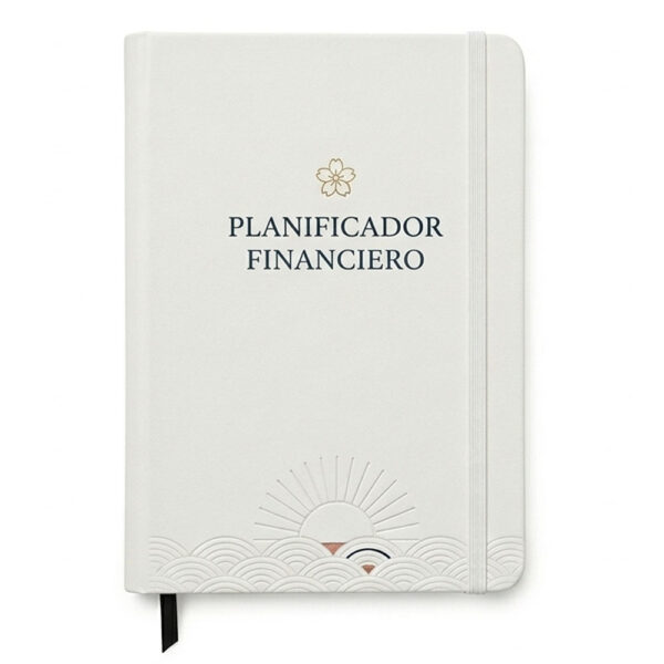 Planificador financiero vista frontal y presentación Planificador Financiero A5